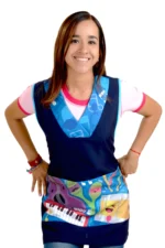 mandil para maestra de preescolar K3006 COSTADO FRENTE 2