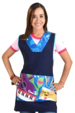 mandil para maestra de preescolar K3006 COSTADO FRENTE 3