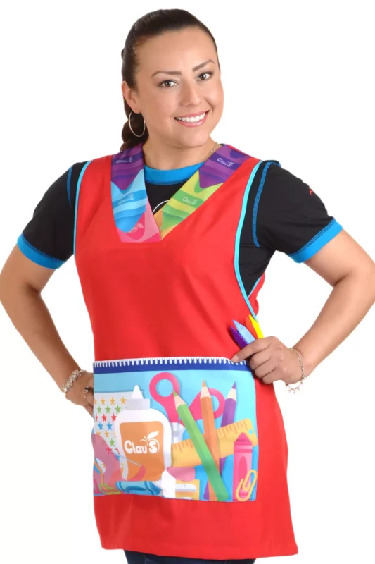 mandil para maestra de preescolar KM0410_FRENTE_2