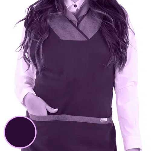 categoria de batas para maestra en color morado