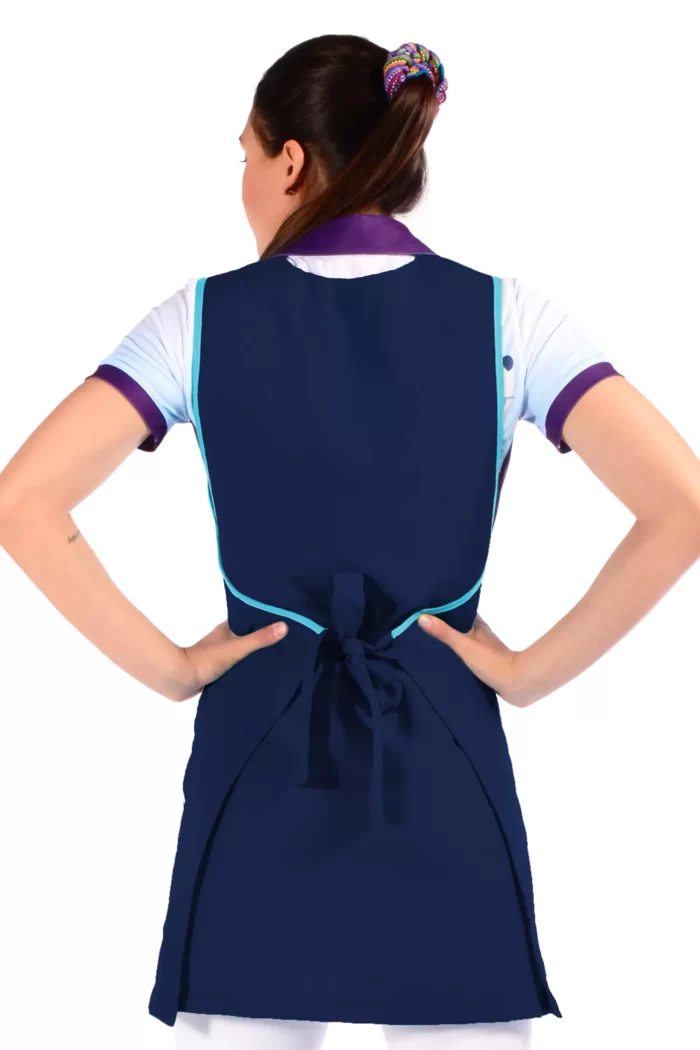 MANDIL PARA MAESTRA AZUL MARINO UNITALLA