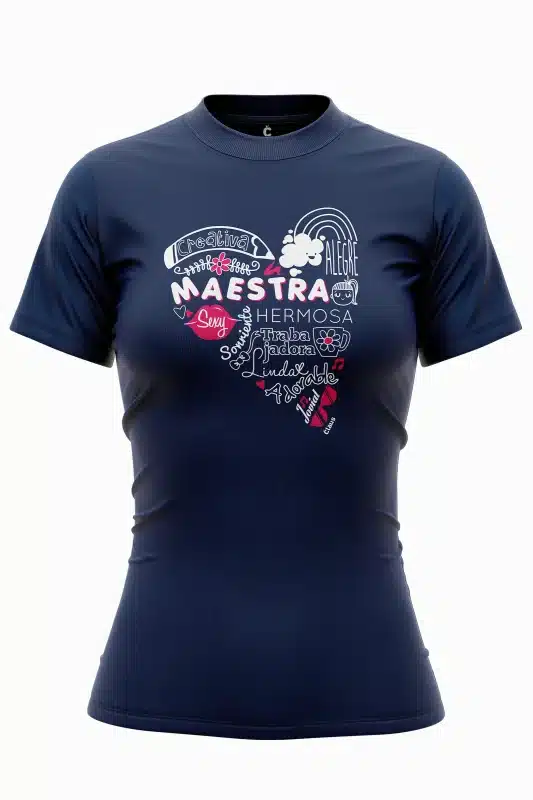 Elegantes y prácticos diseños de playeras para maestras de primaria, perfectos para el día a día. 4