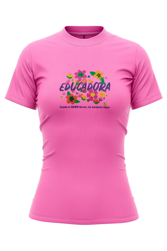 playera para educadoras educadoras-modernas-flores-educadora